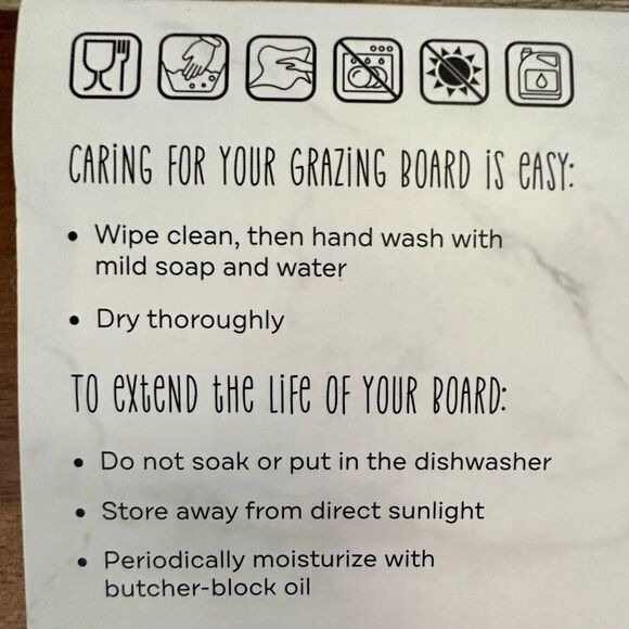 Charcuterie 31.5” Acacia Wooden Grazing Cheese Serving Board with Handles NIB - Picture 5 of 14